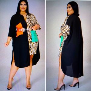 Oversize sleeve dress